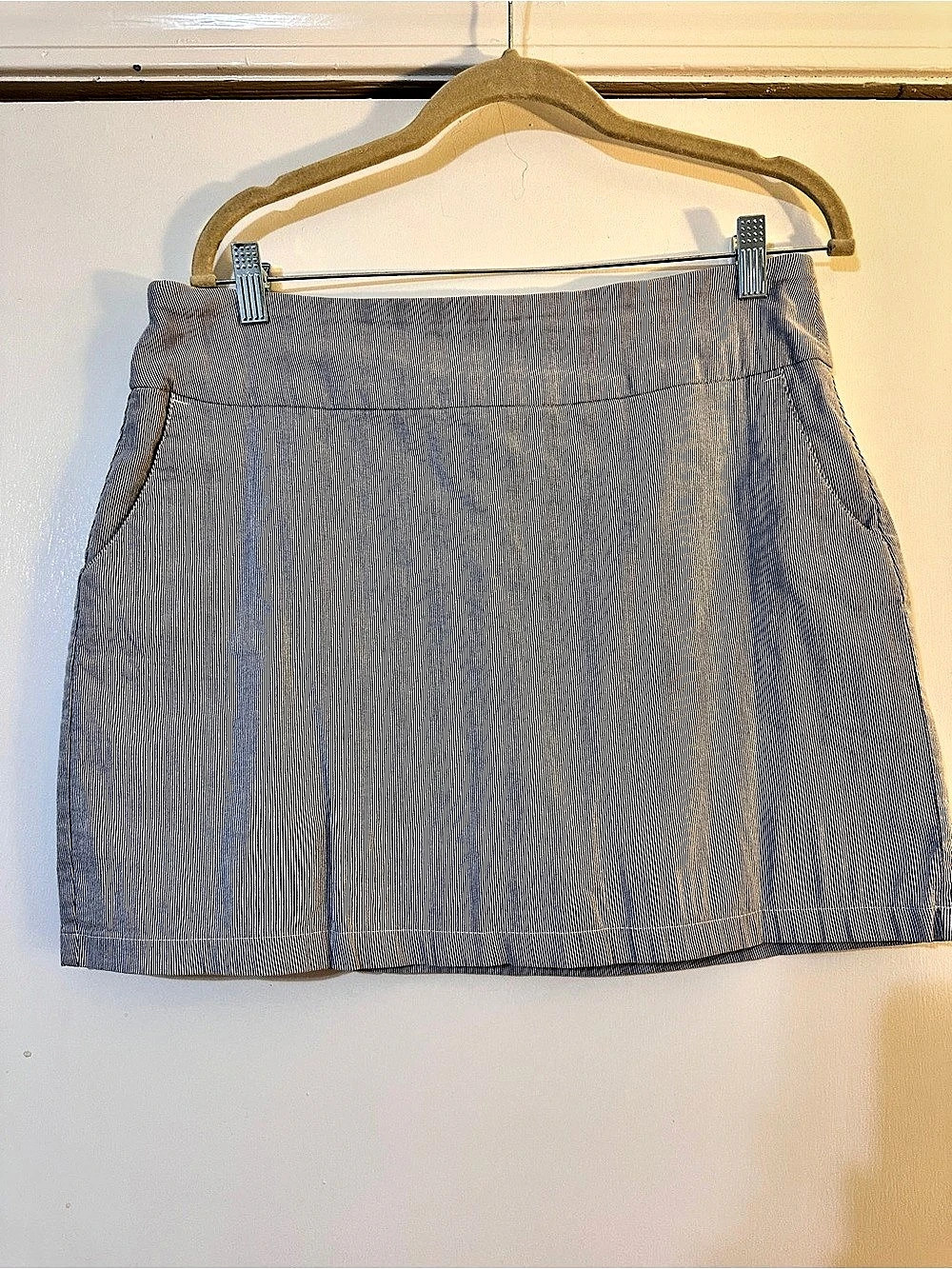 ATTITUDE NEW YORK LOT#GM1513 Striped Mini Skort Blue & White Size 12